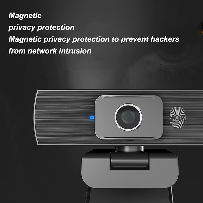 4K UHD Webcam 8MP Auto Focus USB Camera with Built - in Microphone 30 FPS 90 Degree Wide Angle - Privacy Protective Cover Noise Reduction Ideal for Streaming and Video Calls