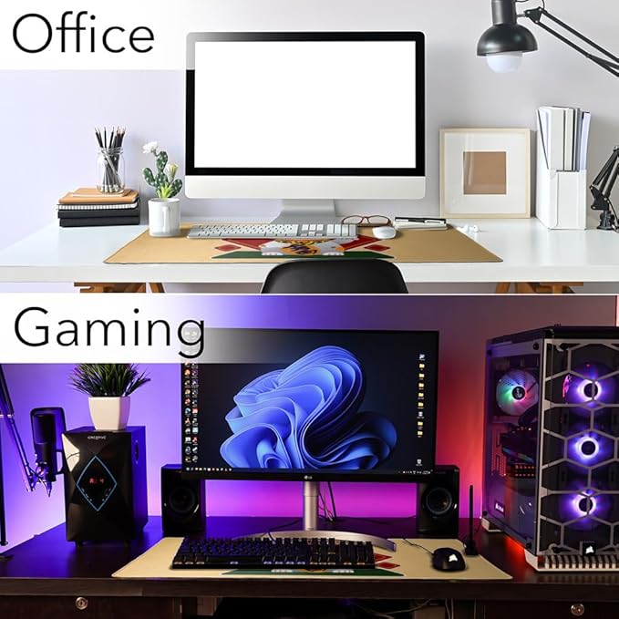 Cute Lucky Cat Maneki-Neko Large Gaming Mouse Pad Desk Mat with Stitched Edges Non-Slip Base for Gamer Home and Office