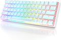 HK GAMING GK61s Mechanical Gaming Keyboard - 61 Keys Multi Color RGB Illuminated LED Backlit Wired Programmable for PC/Mac Gamer (Gateron Mechanical Yellow White)