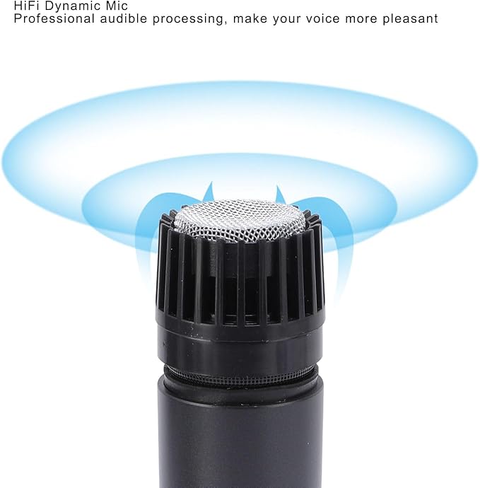 Yoidesu Wired Dynamic Microphone Set Cardioid Moving Coil Handheld Mic Set for Active Speakers Mixers Amplifiers