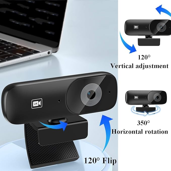 GIZNXBA Webcam with Microphone 1080p USB Webcam for Laptop Wide-Angle Lens Autofocus Noise-Reducing Auto Light Correction for Streaming Video Calls Gaming(1080P)