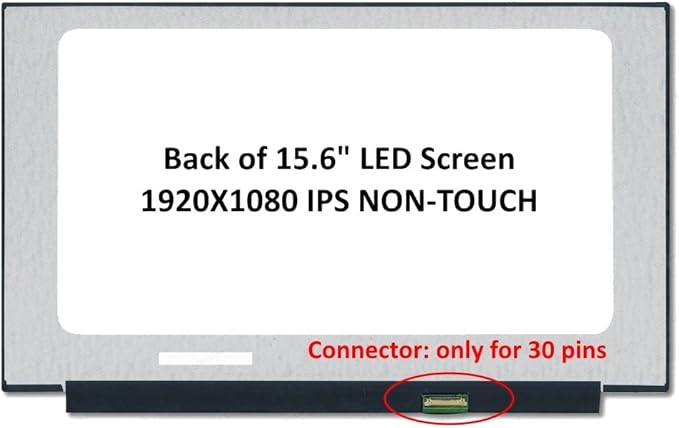 New LCD Replacement Screen FHD 1920x1080 (Non Touch) 15.6 Inch IPS 30 Pin Matte for Dell Inspiron 5593/5594 for Laptop/Display/Screen/LCD Application