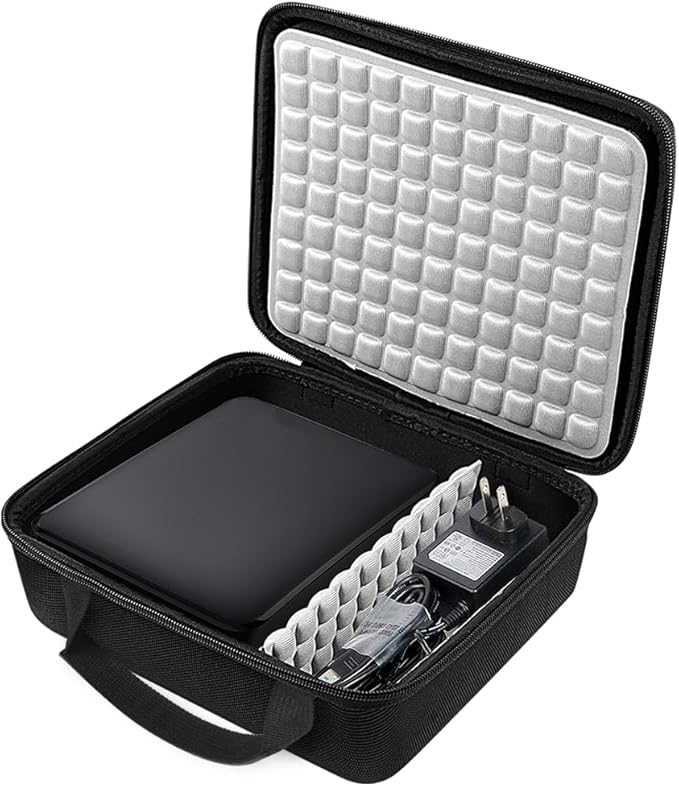 Hard Drive Case for Seagate Expansion Desktop/for Western Digital WD My Book/for Elements External Hard Drive 6TB 8TB 10TB 12TB 14TB 16TB 18TB Portable Desktop HDD (Black+Inside Grey)