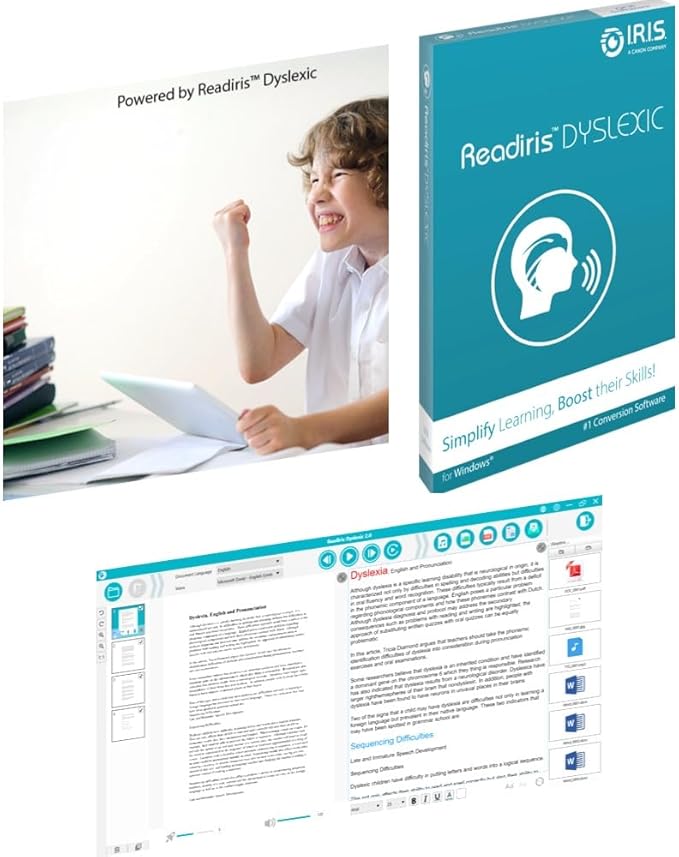 IRIScan Visualizer 7 Dyslexia Webcam Document Camera :4K UltraHD|13MP|4in1|visualizer|Scanner A3|Portable Scanner|Web Conferencing|Remote Teaching|AI Micro|Led|USB|Free Readiris DYS OCR TTS|WinMac