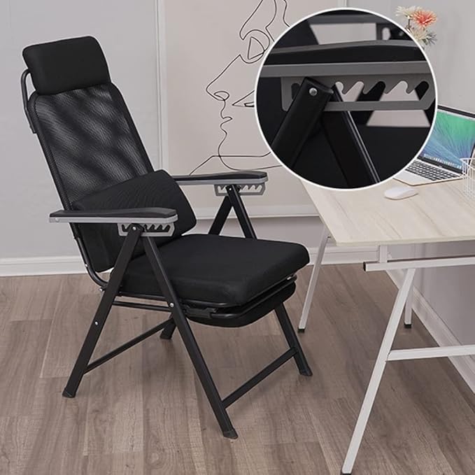 Portable Folding Chair Office Computer Chair Backrest Break Gaming Chair Reclining Home Boss Chair Ergonomic Chair