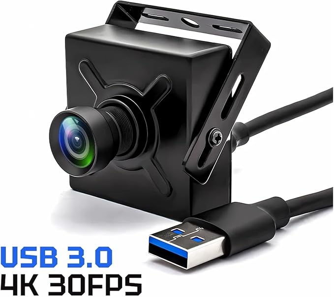 4K 30FPS USB3 PC Video Camera Metal Box Webcam Box Low Latency 49 Degree 6mm No Distortion Live Streaming Camera UVC