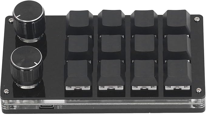 Oumefar Macro Gaming Keyboard Programming Gaming Keyboard Button Function Setting 2 Knobs for for OS X
