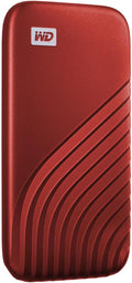 Western Digital 2TB My Passport SSD Portable External Solid State Drive Red Sturdy and Blazing Fast Password Protection with Hardware Encryption - WDBAGF0020BRD-WESN