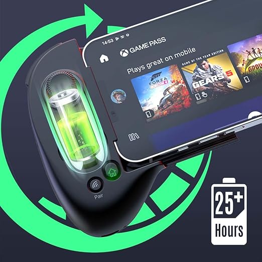 ShanWan Mobile Game Controller for iphone/Android with PHONE CASE Support Bluetooth Wireless Gamepad - PS Remote Play Xbox Cloud Steam Link GeForce NOW MFi Arcade Games-Long Battery Life