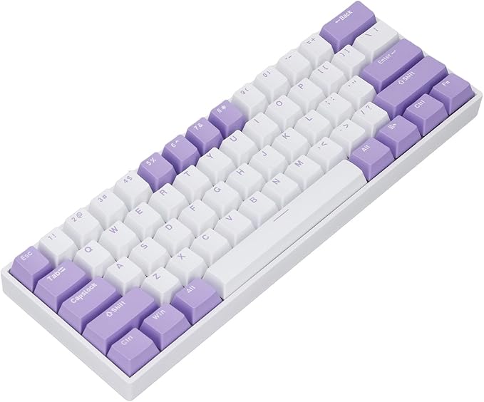 Pongnas 60% Mechanical Keyboard 2.4G 3.0 5.0 Type C Wired RGB Backlit Red Switch Ultra Compact Cute Small Size Anti Ghosting Gaming Keyboard with Colorful Lighting Effects for for