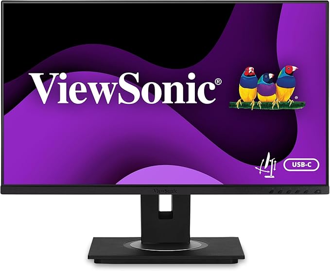 ViewSonic VG245 24 Inch IPS 1080p Monitor Designed for Surface with Advanced Ergonomics 60W USB C HDMI and DisplayPort