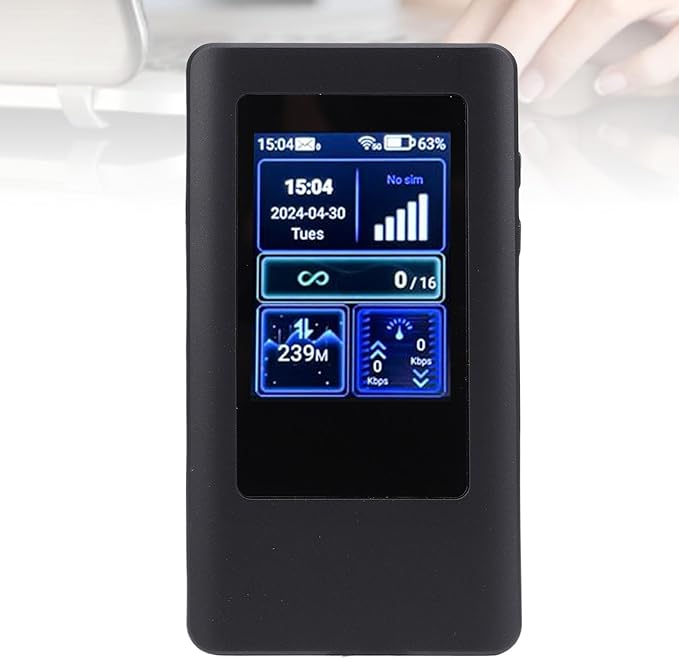 ciciglow 5G Portable Wi Fi Portable Wi Fi Router 2.4GHz 5GHz Dual Band Mobile Hotspot Device with Display Screen SIM Card Slot for Travel Home Gaming 16 Connected Devices