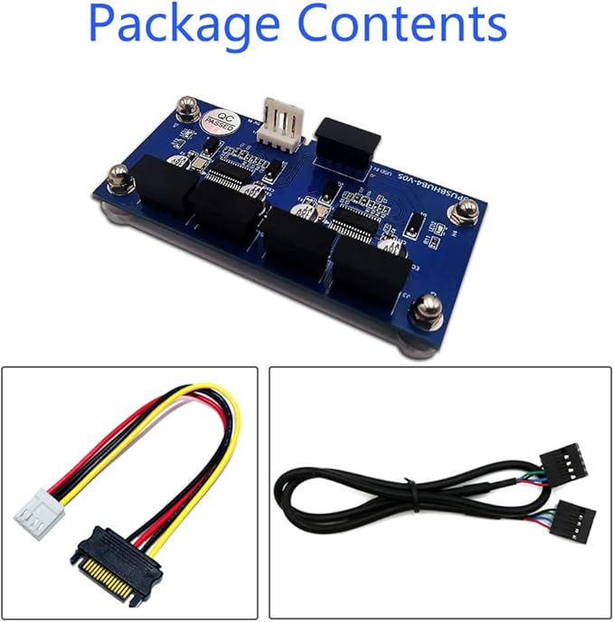 9pin USB Header Male 1 to 4 Female Extension Cable Card Motherboard 9-Pin USB 2.0 HUB 2 to 8-Port USB 2.0 Hub with Additional Power and Magnetic Base
