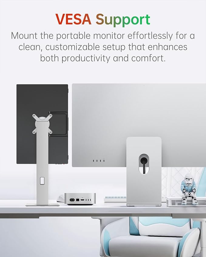 Intehill 16 Portable Touchscreen Monitor 3K 16:10 Touch Screen Display with Tempered Glass 100% sRGB Travel Monitor with Adjustable Stand Speakers HDMI Second External Screen for Laptop U16ZT
