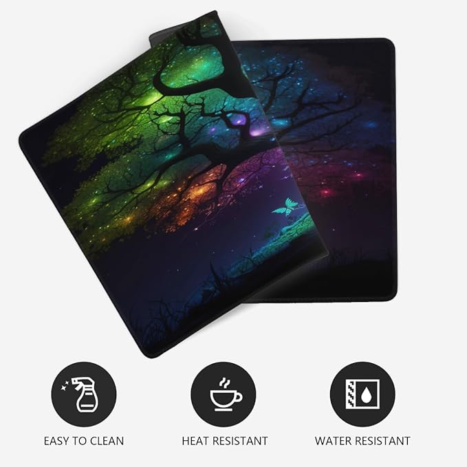 Tree of Life Galaxy_1 Large Mouse Pad Gaming Mousepad Desk Mat for Desktop Computer Keyboard Waterproof Mouse Mat Desk Pad with Non-Slip Base for Game School Office Home 35.4 x 15.7