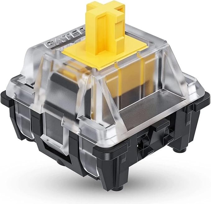Ranked Gateron ks-15 Optical Key Switches for RGB Mechanical Gaming Keyboards | Plate Mounted (Gateron Optical Yellow 65 Pcs)