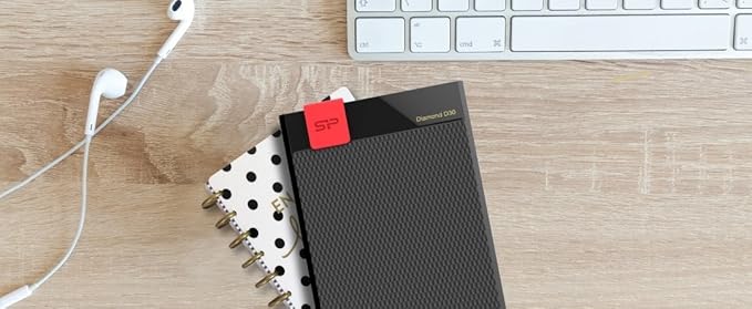 Silicone Power Portable HDD 5TB 2.5 USB 3.0 Support IPX4 Grade Waterproof Performance Diamond D30 Series SP050TBPHDD3LS3K
