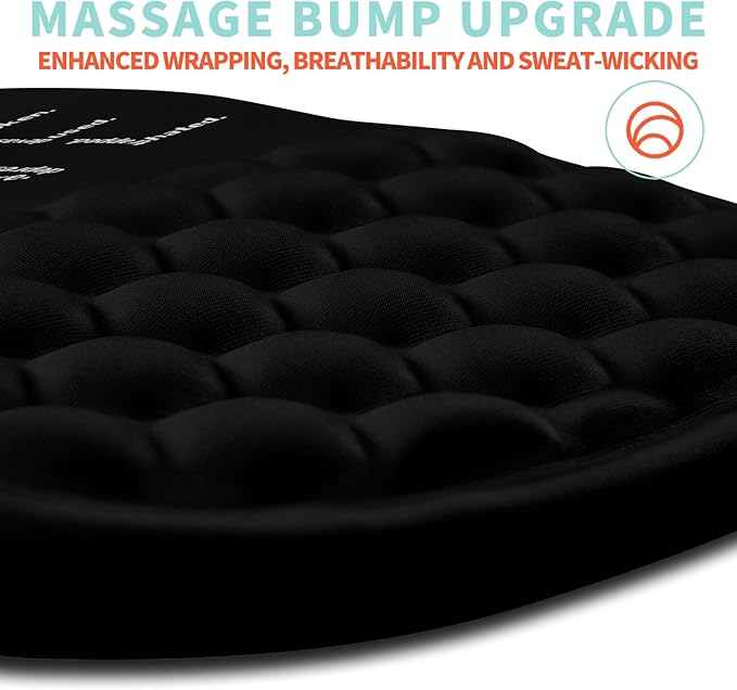 Ergonomic Mouse Pad Wrist Support with Memory Foam Massage Bulge Carpal Tunnel Pain Relief Mousepad Wrist Rest for Mouse(12x8 inch I Am Fine)