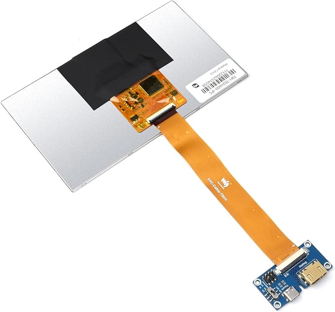 1024 × 600 Resolution 7inch IPS Display Integrated Thin and Light Screen for Raspberry PiJetson NanoWindows PCSupport Windows/Linux/Android System170° Wide Viewing Angle