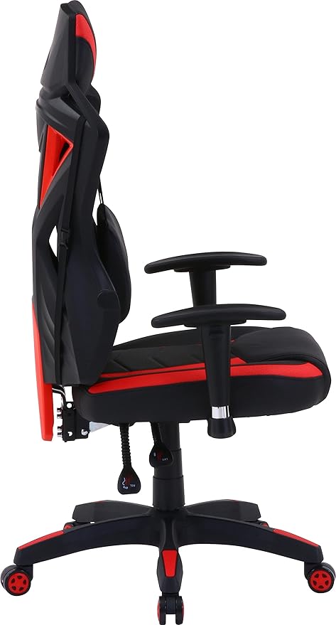 不二貿易(Fujiboeki) Fuji Boeki 19427 Rays Gaming Chair Personal Chair Width 27.0 x Depth 25.8 x Height 46.5-49.2 inches (68.5 x 65.5 x 118-125.5 cm) Red Mesh Rotatable Reclining
