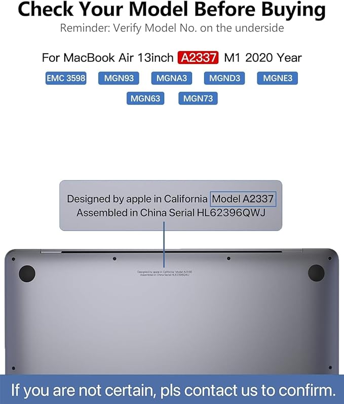 A2337 Replacement Screen 13.3 for MacBook Air 13 inch M1 2020 Year (Model: EMC 3598 MGN93 MGNA3 MGND3 MGNE3 MGN63 MGN73) Full LCD Screen Display Assembly with Fix Kit (Rose Gold)