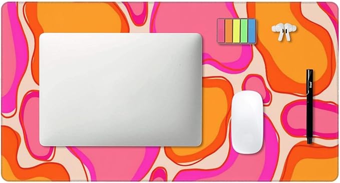 Abstract Desk Cover MatExtended Large Mouse PadComputer Laptop Mat Desk Decor for Office Game Home 30x16 Inch