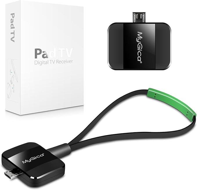Micro USB TV Tuner Card with Type C Adapter - Watch Live TV Anywhere Freeview HD Receiver Wireless HDTV Stick Tuner USB Antenna for Android Phone Tablet PC - No Internet Needed