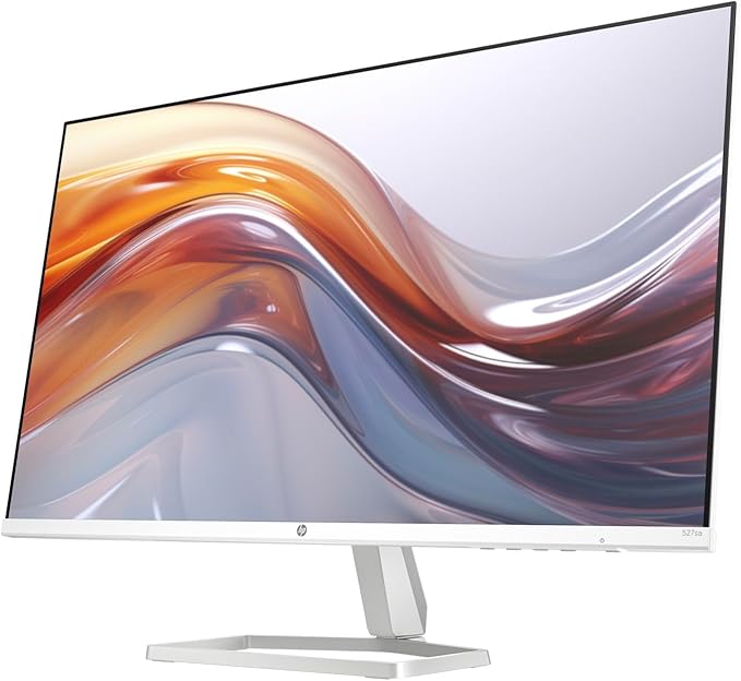 HP Series 5 527sa Monitor w/Speakers 94F48AA#ABA Bundle with Docztorm Dock 27 Full HD IPS (1920x1080) Display 2X HDMI Flicker-Free Ideal for Home &amp Business White/Silver (2026 Latest Model)