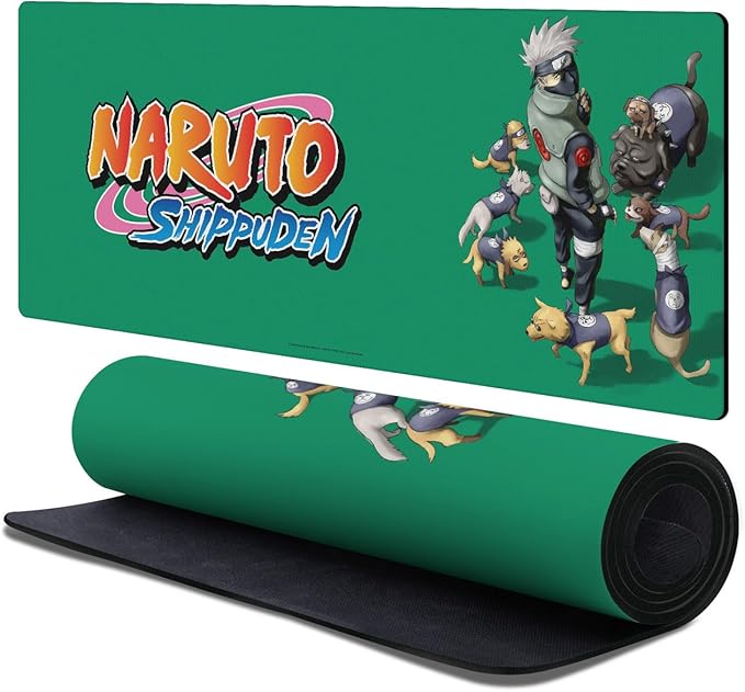 Head Case Designs Officially Licensed Naruto Shippuden Kakashi Ninken Graphic Art 37.4 x 15.75 x 0.16 inches (900 x 400 mm) - XL Gaming Office Desk PC Keyboard Mouse Mat Pad