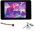 2inch IPS Display 240x320 Capacitive Touch Screen Compatible with Raspberry Pi 5/4B/3B+/Zero/Zero 2W/Pico/Pico W/Pico 2/ESP32 262K Colors ST7789T3 Display Driver and CST816D Touch Controller