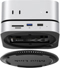 ORICO MiniLink Mac mini M4 Hub with SATA SSD Enclosure 5Gbps(480MB/s) USB 3.0 Port SD 3.0/TF 3.0 Card Readers 3.5mm Headphone Jack and Microphone Jack (M410P)