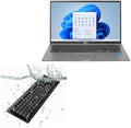 BoxWave Keyboard Compatible with LG Gram 15 (15Z95N) - AquaProof USB Keyboard Washable Waterproof Water Resistant - Jet Black