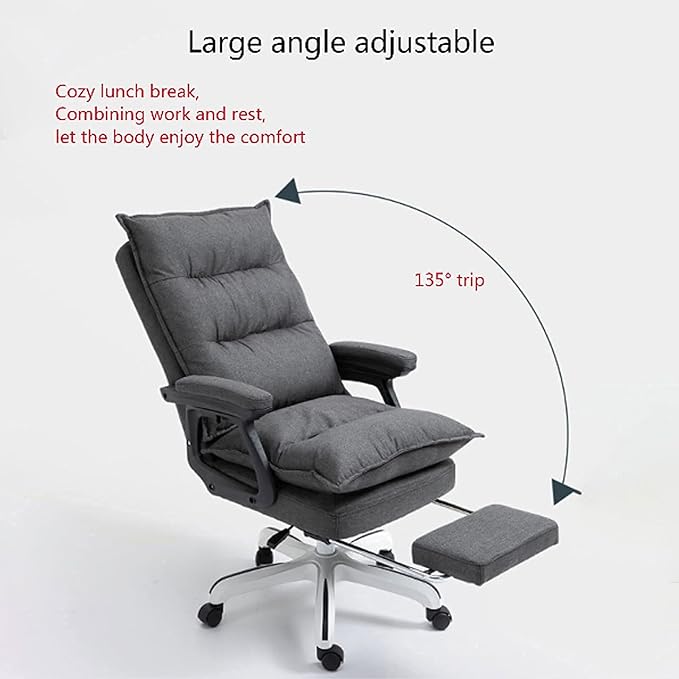 Office Chair Swivel Desk Chair Gaming Chair Blue Big and Tall Office Chair ?Reclining Gaming Chair Home Office Chair Light Grey Fabric Desk Chairs with Armrest Executive Rolling Swivel Task Chair for