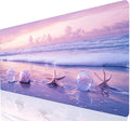Large Mouse Pad Coastal Desk Mat Pink Office Gaming Mouse Pad with Stitched Edges 40x20in Extended Mousepad with Non-Slip Waterproof Rubber Base for PC Laptop Desk Home Office Accessories a-6722