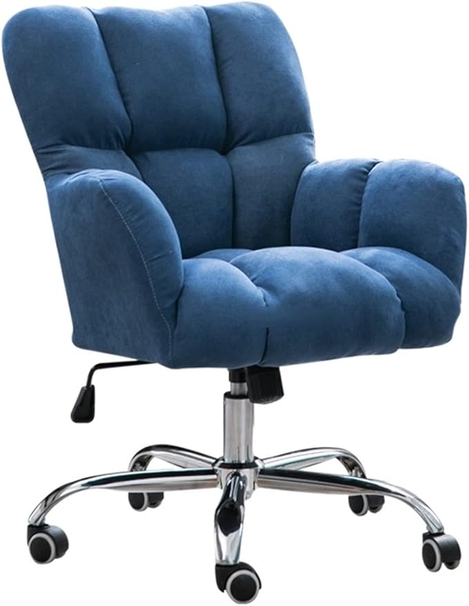 Adjustable Office Computer Chair with Armrest Home Office Chairs Back Armchair Furniture Computer Chair Swivel Game(Blue)