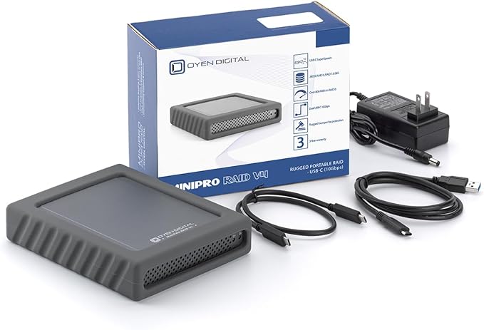 Oyen Digital 8TB MiniPro RAID V4 USB-C Portable Dual Hard Drive