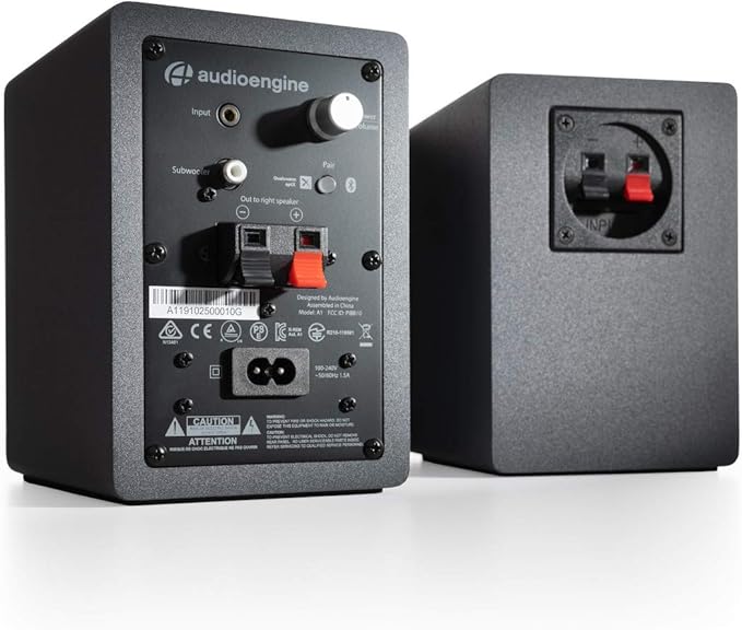 Audioengine A1 Computer Speakers with Subwoofer S8 White and DS1M Stands