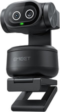 EMEET PIXY Dual-Camera AI-Powered PTZ Camera 4K AI Tracking PDAF&ampAI Autofocus 0.2s 1/2.55'' Sony Sensor 3 Mics Presets Gesture Control 4K Webcam for Streaming and OBS/Twitch/Switch 2 Compat