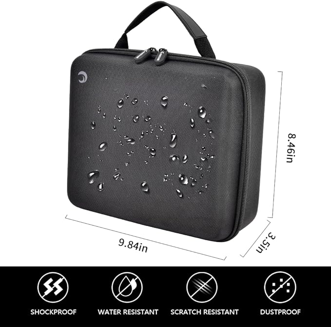 Hard Drive Case for Seagate Expansion Desktop/for Western Digital WD My Book/for Elements External Hard Drive 6TB 8TB 10TB 12TB 14TB 16TB 18TB Portable Desktop HDD (Black+Inside Grey)