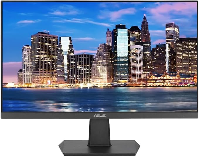 ASUS VA24EHF 24-inch 1080p FHD LCD Monitor 2-Pack HDMI Eye Care Low Blue Light 100Hz 1ms Desk Mount Dual Monitor Stand MK270 Wireless Keyboard &amp Mouse Gel Mouse &amp Wrist Pad
