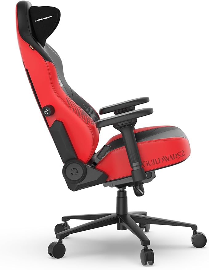 DXRacer Craft XL Video Gaming Chair for Adults Ergonomic Office Reclining Computer Chair with Magnetic Head Pillow and Lumbar Support Racing Style Height Adjustable (EPU Leatherette Guild Wars 2)