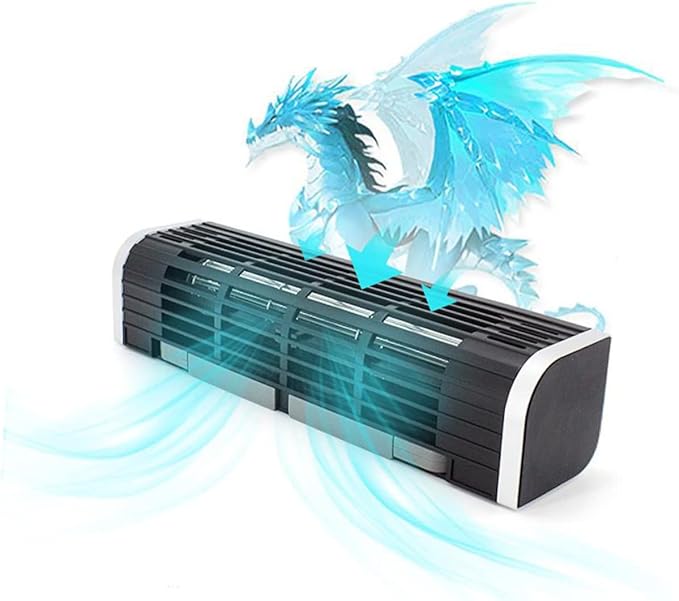 Laptop Cooler Portable Adjustable Cooling Fan with Radiator Rack for Laptops Tablets and Phones Compact Desktop Cooling Black