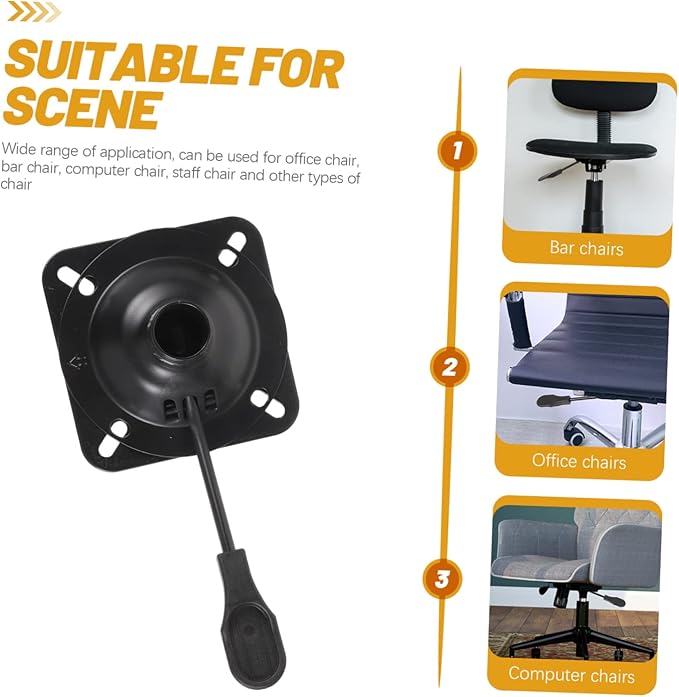 Chair Tilt Control Mechanism Heavy Duty Swivel Base Mount for Office Gaming and Desk Chairs Sturdy Construction Design