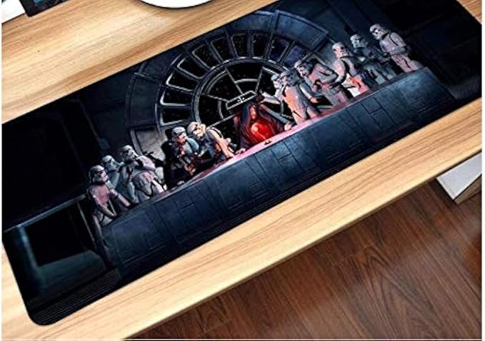 Starwars Large New Gaming Mouse Pad XXL Size (400mm800mm2mm) Extended Mouse Mat/Desk Pad with Non-Slip Rubber Base Special-Textured Surface for Keyboard and Mouse (90x40 Star Wars)