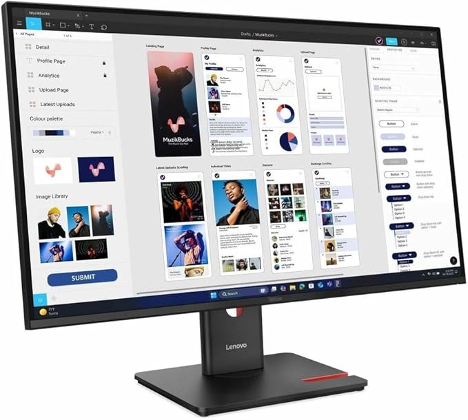 Lenovo ThinkVision T32UD-40 32 Class 4K UHD LED Monitor - 16:9 - Eclipse Black
