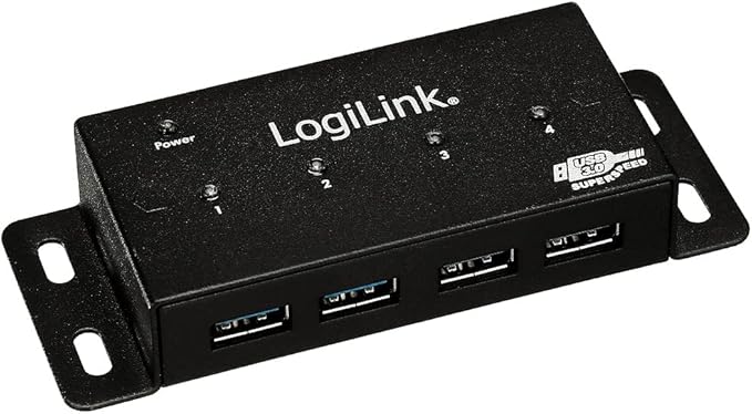 LogiLink Adaptor USB-Hub USB 2.0 4-Port incl powerAlu UA0149 (USB 2.0 4-Port incl powerAlu)