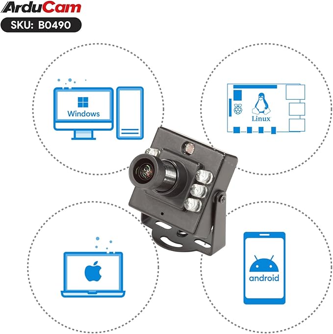 Arducam 1080P Day &amp Night Vision USB Camera for Computer 2MP Automatic IR-Cut Switching All-Day Image USB2.0 IMX462 Webcam Board with 940nm IR LEDs for Windows Linux Android and Mac OS