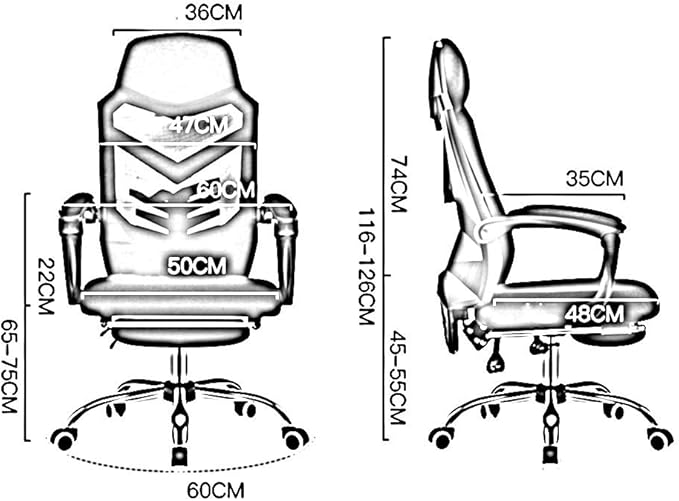 High-Back Gaming Chair with Footrest Ergonomic Comfortable Office Chair Reclining Video Game Computer Desk Chair Bearing Capacity: 330lbs