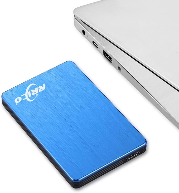 NRICO Portable External Hard Drive USB 3.0 2.5 Inch Compatible with PC Mac Desktop (Blue 500 GB)