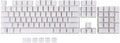 POM Jelly Keycaps Doubleshot Translucent OEM Profile for 6187104108 Keys PC Gaming Mechanical Keyboards (White)